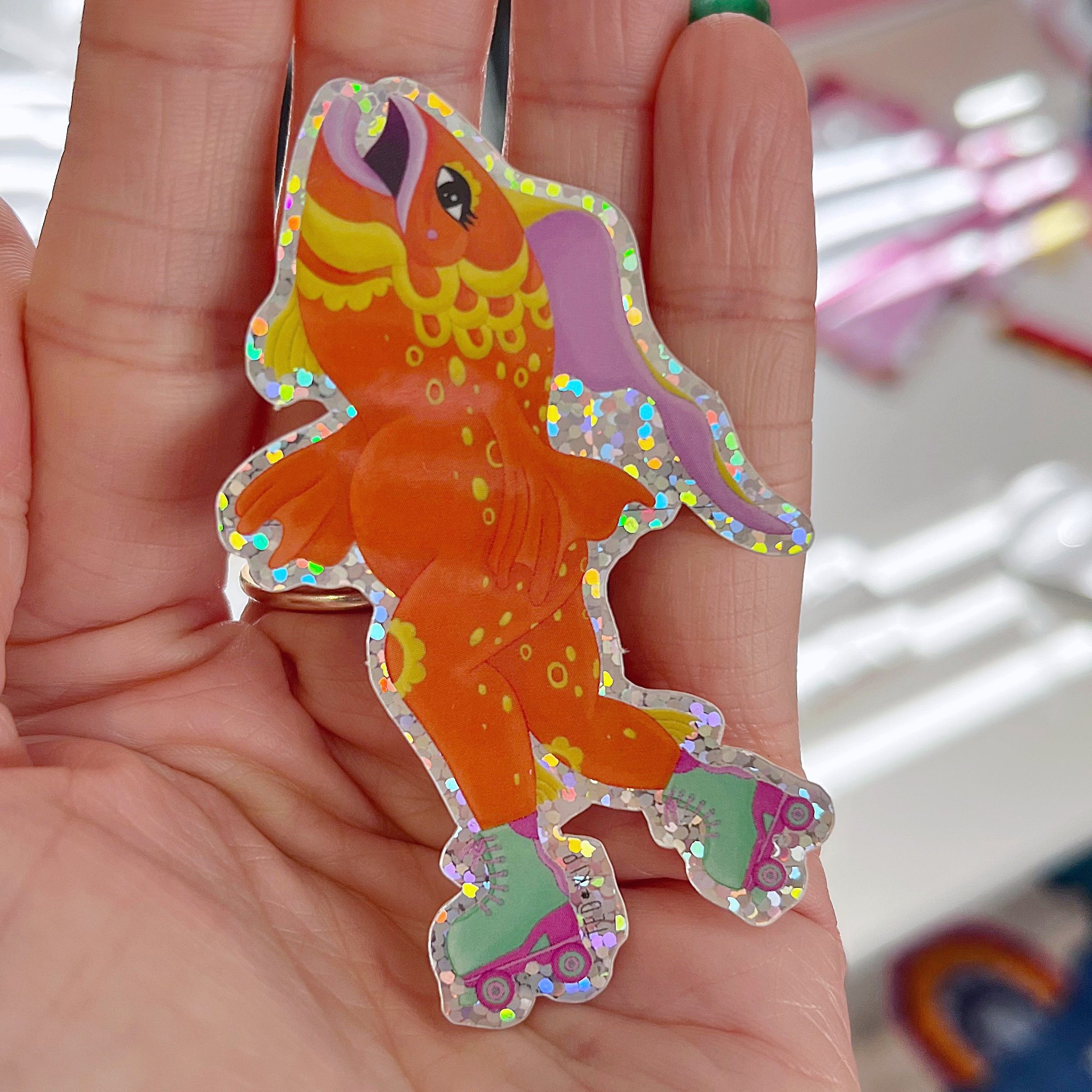 Reverse Mermaid Glitter Vinyl Sticker