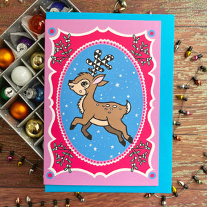 Festive Reindeer Christmas Card