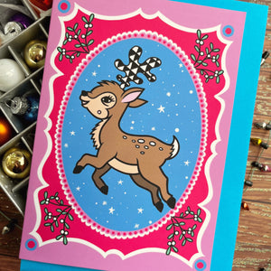 Festive Reindeer Christmas Card