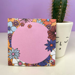 SECONDS SALE Orange Flower Sticky Note