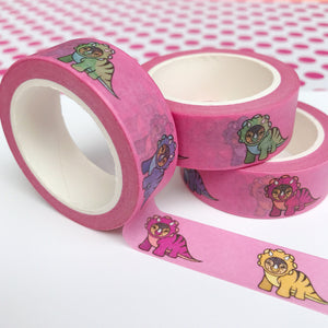 Pink Triceratops Washi Tape