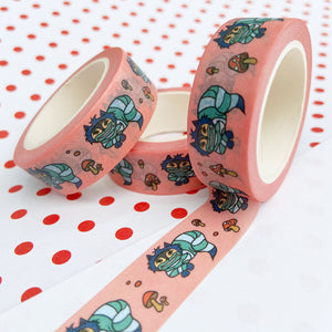 Coral Cheshire Cat Washi Tape