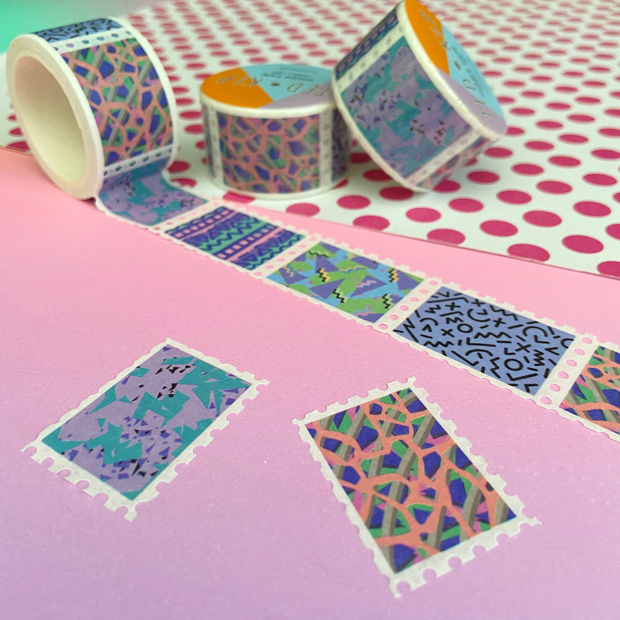 Pattern Stamp Washi Tape (Pastel)