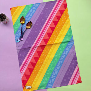 Rainbow Stripe Tea Towel