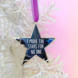 I Move The Stars For No One Decoration (Purple Ribbon)