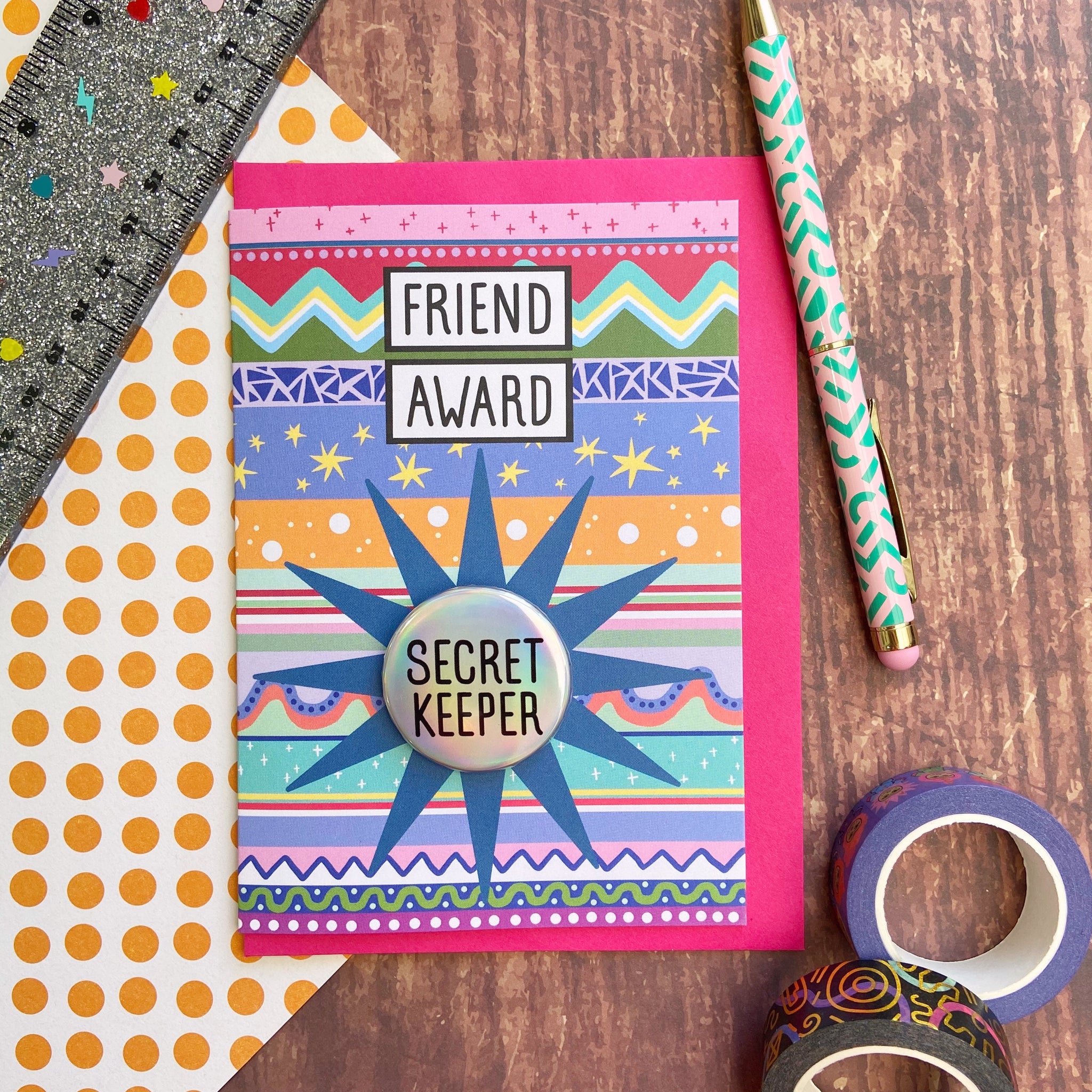 SALE Secret Keeper - Friend Award Card