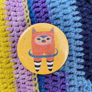 Cute Monster Holographic Button Badge
