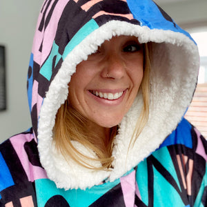 Abstract Squares Giant Snuggle Hoodie