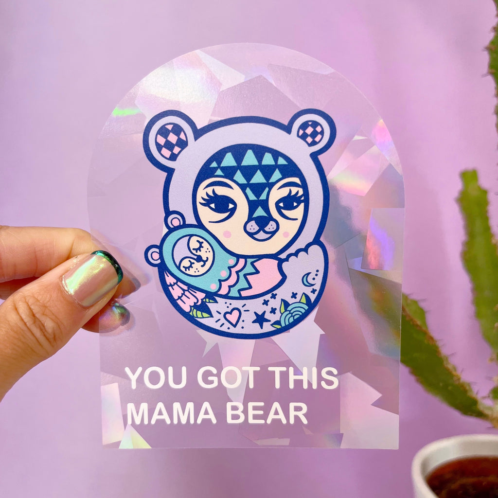 Mama Bear Suncatcher Rainbow Maker Window Sticker