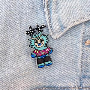 Reassurance Monster Acrylic Pin (Blue)