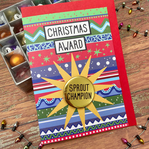 SALE Sprout Champion - Christmas Awards Card