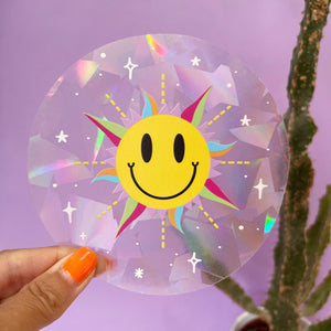 Smiley Sun Suncatcher Rainbow Maker Window Sticker