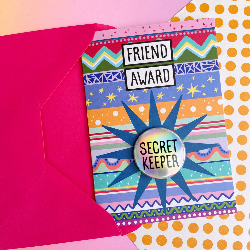 SALE Secret Keeper - Friend Award Card