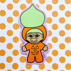 Pumpkin Troll Vinyl Sticker