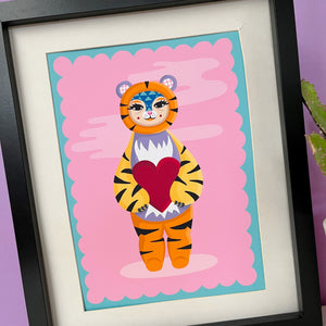 Tiger Heart Print
