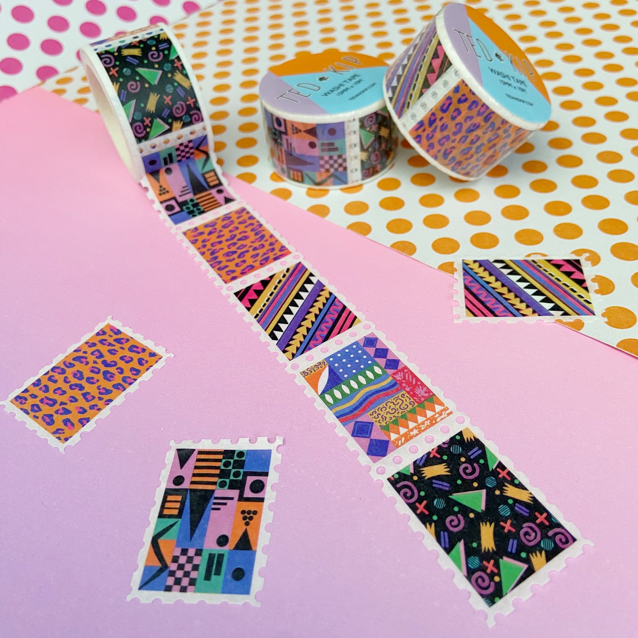 Pattern Stamp Washi Tape (Bright)
