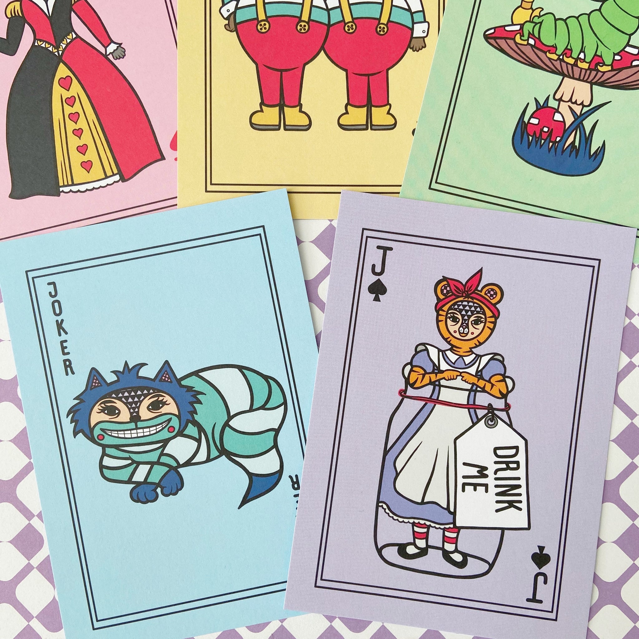 Set Of TEN Alice In Wonderland Postcards