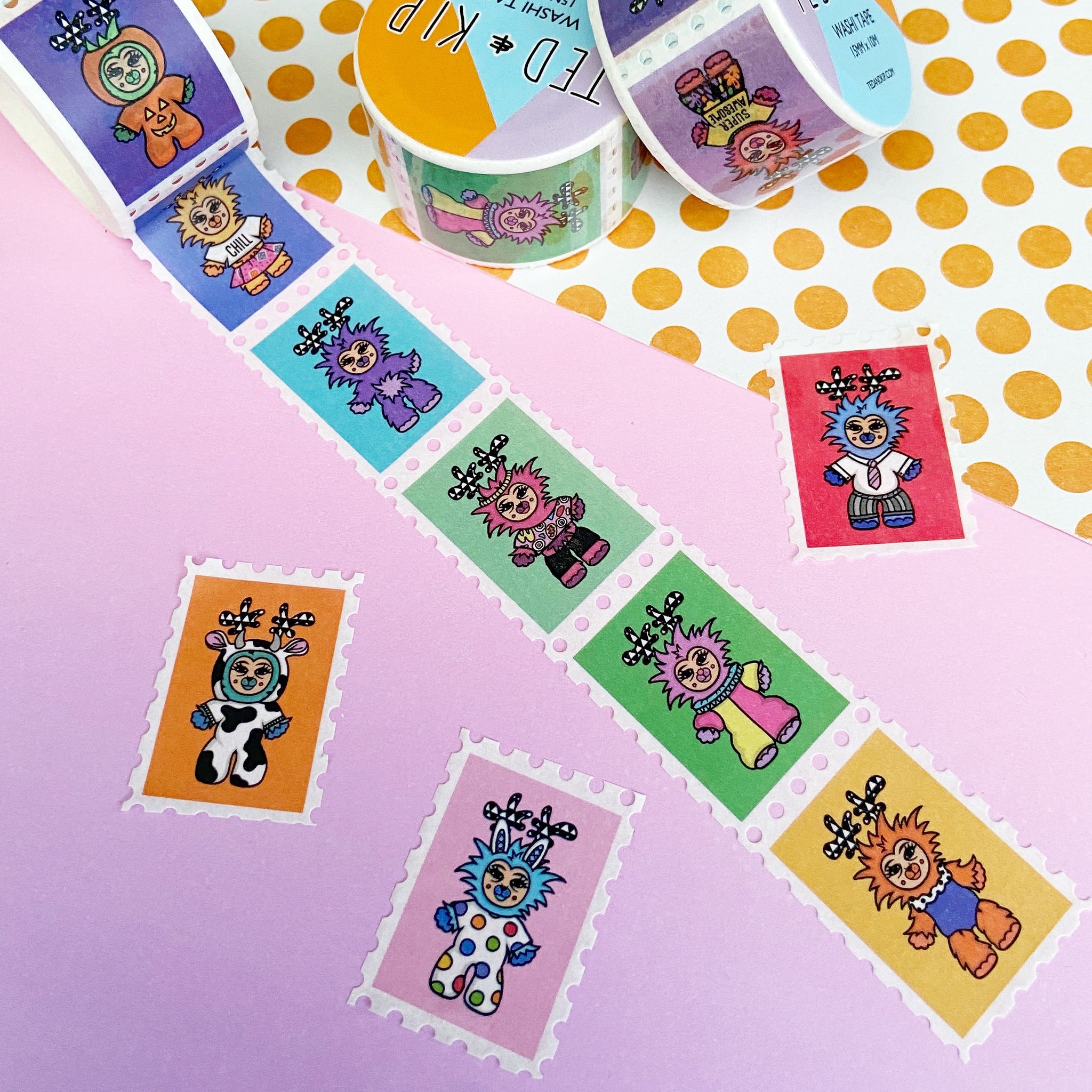 Reassurance Monster Stamp Washi Tape