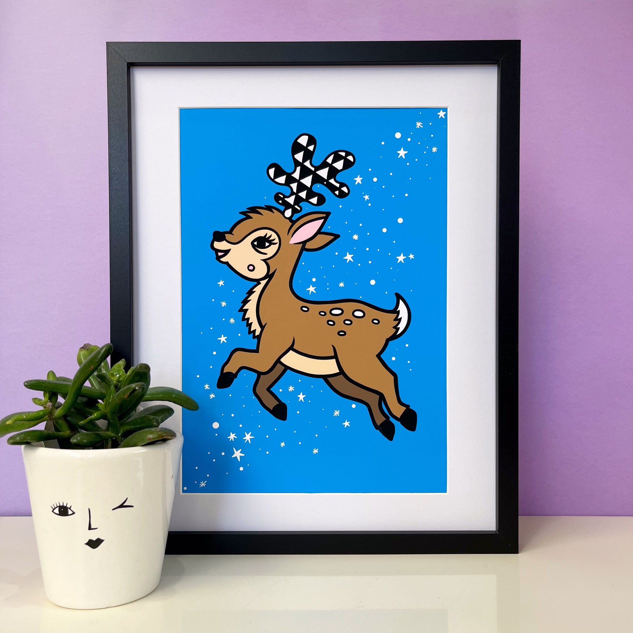 Retro Deer Print