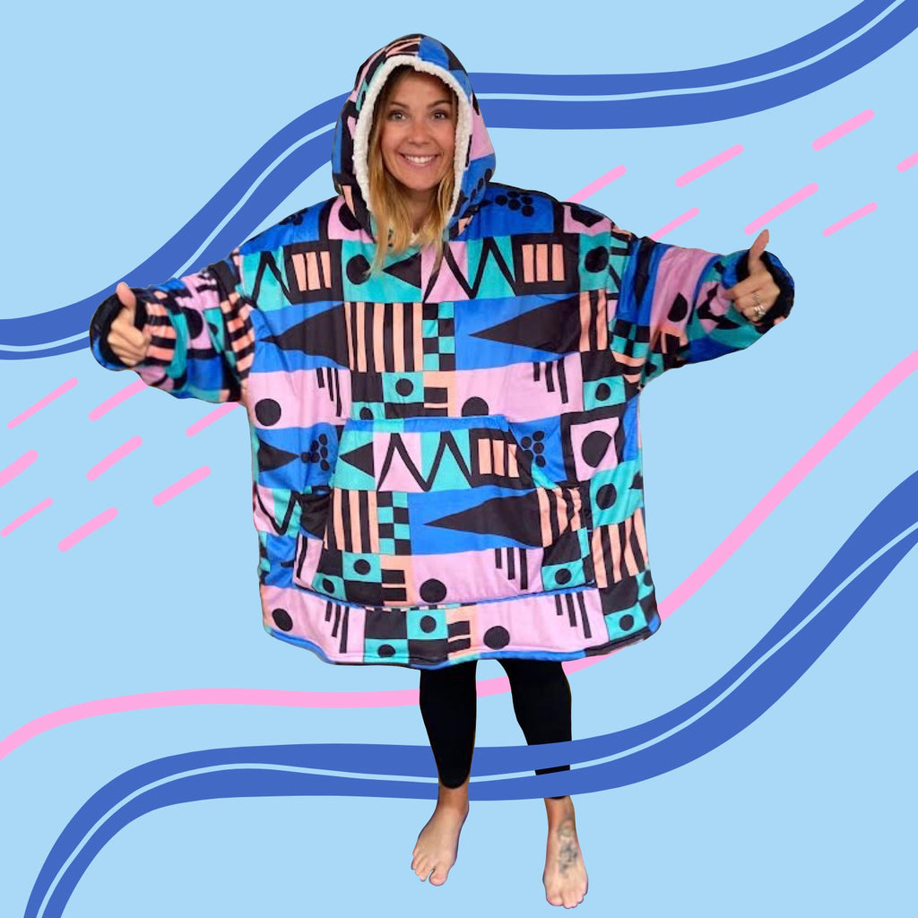 Abstract Squares Giant Snuggle Hoodie
