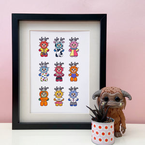 SALE Monty The Reassurance Monster Print
