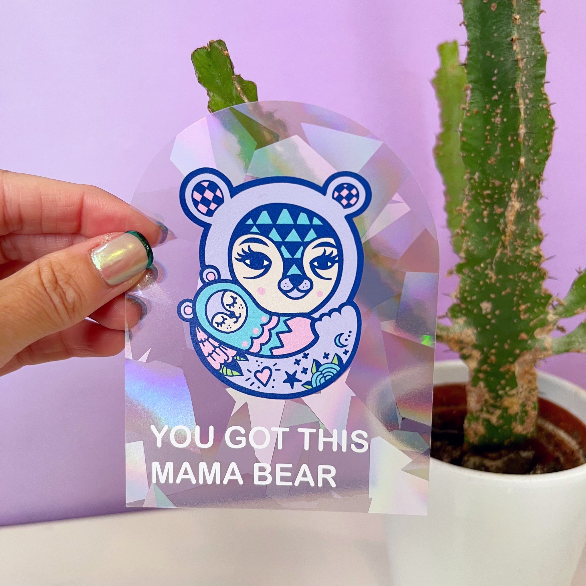 Mama Bear Suncatcher Rainbow Maker Window Sticker